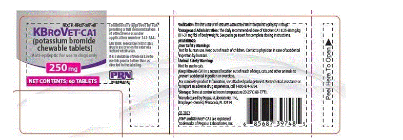 KBroVet-CA1 (Potassium Bromide) chewable tablets for dogs, 250mg 60 tabs